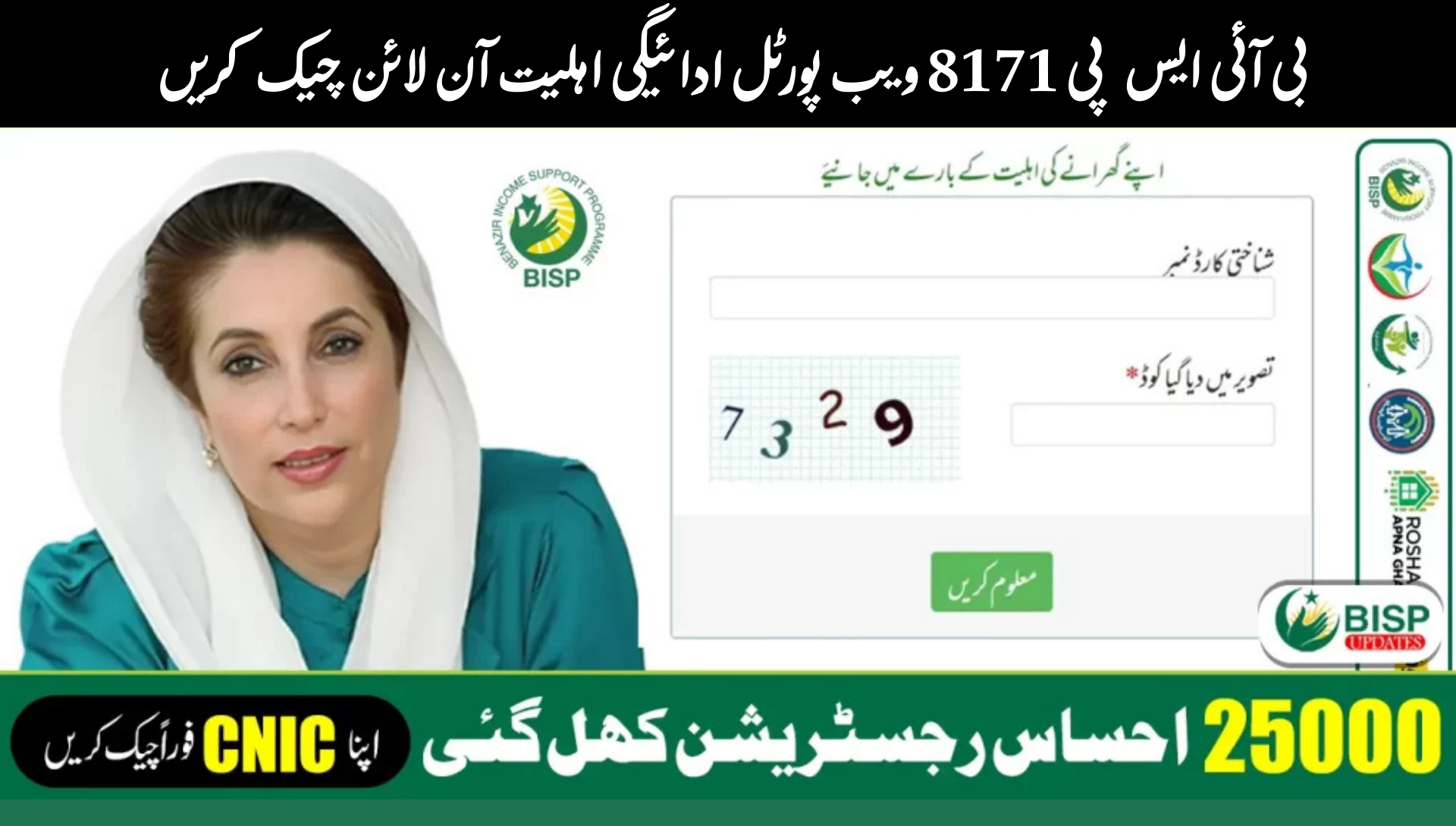 BISP 8171 Web Portal Payment Eligibility Check Online