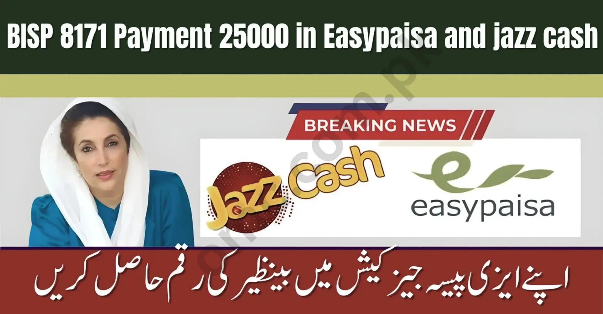 BISP Payment Receive Rs 25,000 in Easypaisa & JazzCash